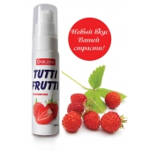 Гель-смазка Tutti-frutti с земляничным вкусом - 30 гр. - Биоритм - купить с доставкой в Домодедово
