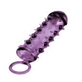Закрытая фиолетовая насадка с пупырышками SAMURAI PENIS SLEEVE PURPLE - 14,5 см. - NMC - в Домодедово купить с доставкой