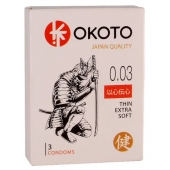 Тонкие презервативы OKOTO Thin Extra Soft - 3 шт. - Sitabella - купить с доставкой в Домодедово
