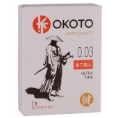 Ультратонкие презервативы OKOTO Ultra Thin - 3 шт. - Sitabella - купить с доставкой в Домодедово