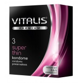 Ультратонкие презервативы VITALIS PREMIUM super thin - 3 шт. - Vitalis - купить с доставкой в Домодедово