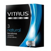 Классические презервативы VITALIS PREMIUM natural - 3 шт. - Vitalis - купить с доставкой в Домодедово