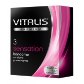 Презервативы с пупырышками и кольцами VITALIS PREMIUM sensation - 3 шт. - Vitalis - купить с доставкой в Домодедово