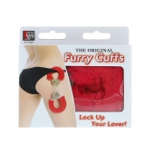 Металлические наручники с красной меховой опушкой METAL HANDCUFF WITH PLUSH RED - Dream Toys - купить с доставкой в Домодедово