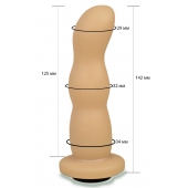 Телесная рельефная насадка Harness - 14,2 см. - LOVETOY (А-Полимер) - купить с доставкой в Домодедово