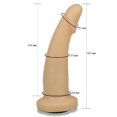 Телесная гладкая насадка Harness - 14,7 см. - LOVETOY (А-Полимер) - купить с доставкой в Домодедово