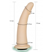 Телесная гладкая насадка-фаллоимитатор Harness - 17 см. - LOVETOY (А-Полимер) - купить с доставкой в Домодедово