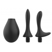 Черный анальный душ Nexus Anal Douche Set с 2 сменными насадками - Nexus Range - купить с доставкой в Домодедово