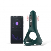 Изумрудное виброкольцо Magic Motion Rise с подхватом мошонки - Magic Motion - в Домодедово купить с доставкой