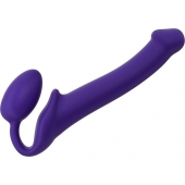 Фиолетовый безремневой страпон Silicone Bendable Strap-On - size M - Strap-on-me - купить с доставкой в Домодедово