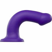 Фиолетовый фаллоимитатор-насадка Strap-On-Me Dildo Dual Density size L - 19 см. - Strap-on-me - купить с доставкой в Домодедово