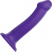 Фиолетовый фаллоимитатор-насадка Strap-On-Me Dildo Dual Density size L - 19 см. - Strap-on-me - купить с доставкой в Домодедово