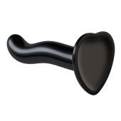 Черный фаллоимитатор-насадка Strap-On-Me P G spot Dildo size S - 16,4 см. - Strap-on-me - купить с доставкой в Домодедово