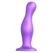Фиолетовая насадка Strap-On-Me Dildo Plug Curvy size L - Strap-on-me - купить с доставкой в Домодедово