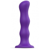 Фиолетовая насадка Strap-On-Me Dildo Geisha Balls size M - Strap-on-me - купить с доставкой в Домодедово