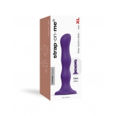 Фиолетовая насадка Strap-On-Me Dildo Geisha Balls size XL - Strap-on-me - купить с доставкой в Домодедово