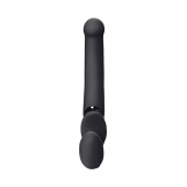 Черный безремневой вибрострапон Silicone Bendable Strap-On - size XL - Strap-on-me - купить с доставкой в Домодедово