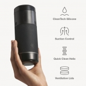 Черный мастурбатор с контролем всасывания Arcwave Pow Stroker - Arcwave - в Домодедово купить с доставкой