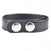 Кольцо на пенис SNAP COCK RING из искусственной кожи на клепках - BlueLine - в Домодедово купить с доставкой
