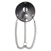 Утяжка для мошонки из искусственной кожи с цепочками PARACHUTE BALL STRETCHER - BlueLine - купить с доставкой в Домодедово