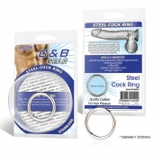 Стальное эрекционное кольцо STEEL COCK RING - 3.5 см. - BlueLine - в Домодедово купить с доставкой