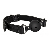 Черный кляп-шарик BALL GAG DIAMOND - Dream Toys - купить с доставкой в Домодедово