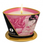 Массажная свеча Rose Petals с ароматом розы - 170 мл. - Shunga - купить с доставкой в Домодедово