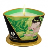 Массажная свеча Exotic Green Tea с ароматом зелёного чая - 170 мл. - Shunga - купить с доставкой в Домодедово