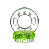 Зеленое эрекционное виброкольцо Arouser Vibrating C-Ring - Blush Novelties - в Домодедово купить с доставкой