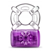 Фиолетовое эрекционное виброкольцо One Night Stand Vibrating C-Ring - Blush Novelties - в Домодедово купить с доставкой
