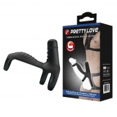 Черная вибронасадка на пенис Vibrating Penis Sling - Baile - в Домодедово купить с доставкой