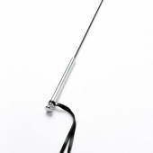 Черный кожаный стек с гладкой ручкой - 55 см. - Crazy Handmade - купить с доставкой в Домодедово