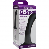 Черная изогнутая насадка Vac-U-Lock G-Spot - 16,5 см. - Doc Johnson - купить с доставкой в Домодедово