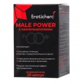 Капсулы для мужчин Erotichard male power с пантогематогеном - 20 капсул (0,370 гр.) - Erotic Hard - купить с доставкой в Домодедово