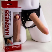 Страпон Харнесс из трусиков и насадки-фаллоса - 17,5 см. - LOVETOY (А-Полимер) - купить с доставкой в Домодедово