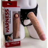 Насадка-фаллос в комплекте с трусиками Harness - 21,6 см. - LOVETOY (А-Полимер) - купить с доставкой в Домодедово