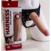 Реалистичный страпон Harness из трусиков и насадки-фаллоса - 18,5 см. - LOVETOY (А-Полимер) - купить с доставкой в Домодедово