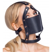 Черный намордник с кляпом-шаром Head Harness With A Gag - Orion - купить с доставкой в Домодедово