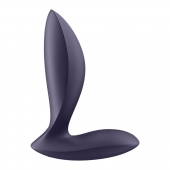 Фиолетовый анальный вибростимулятор Power Plug - Satisfyer - в Домодедово купить с доставкой