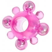 Эрекционное кольцо c бусинками - Toyfa Basic - в Домодедово купить с доставкой