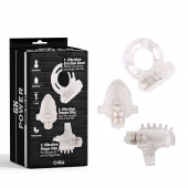 Набор из 3 прозрачных эрекционных колец с вибрацией Teasers Ring Kit - Chisa - в Домодедово купить с доставкой