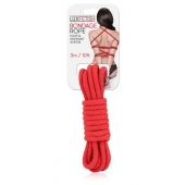 Красная хлопковая веревка для связывания - 3 м. - Lux Fetish - купить с доставкой в Домодедово