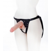 Страпон с поясом Harness - 19 см. - LOVETOY (А-Полимер) - купить с доставкой в Домодедово