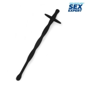 Черный силиконовый уретральный стимулятор - 15 см. - Sex Expert - купить с доставкой в Домодедово