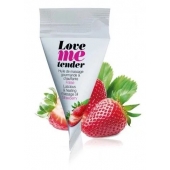 Съедобное согревающее массажное масло Love Me Tender Strawberry с ароматом клубники - 10 мл. - Love to Love - купить с доставкой в Домодедово
