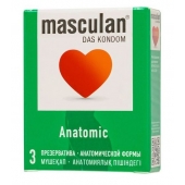 Презервативы анатомической формы Masculan Anatomic - 3 шт. - Masculan - купить с доставкой в Домодедово