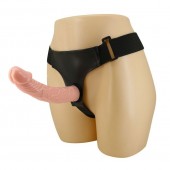 Гладкий фаллоимитатор с крупной головкой на ремешках - 19,7 см. - Baile - купить с доставкой в Домодедово