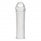 Текстурированная насадка на пенис Clear Textured Penis Enhancing Sleeve Extension - 16,5 см. - BlueLine - в Домодедово купить с доставкой