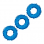 Комплект из трех голубых колец для эрекции 3-Pack Ultra-Stim Stretch Cock Rings - BlueLine - в Домодедово купить с доставкой