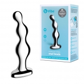 Стальной анальный фаллоимитатор для простаты Stainless Steel Anal Beads - 13 см. - b-Vibe - в Домодедово купить с доставкой